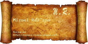 Mizsei Rózsa névjegykártya